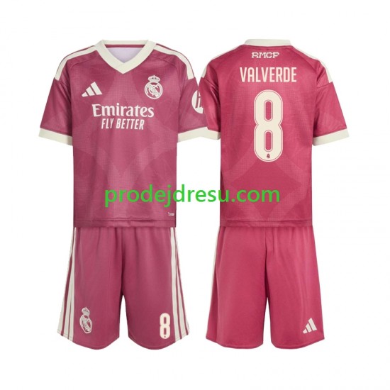 Real Madrid Dresy Fotbal Federico Valverde 8 Dětský Alternativní 2026-2027 Krátký rukáv