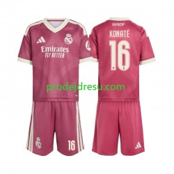 Real Madrid Dresy Fotbal Ibrahima Konate 16 Dětský Alternativní 2026-2027 Krátký rukáv