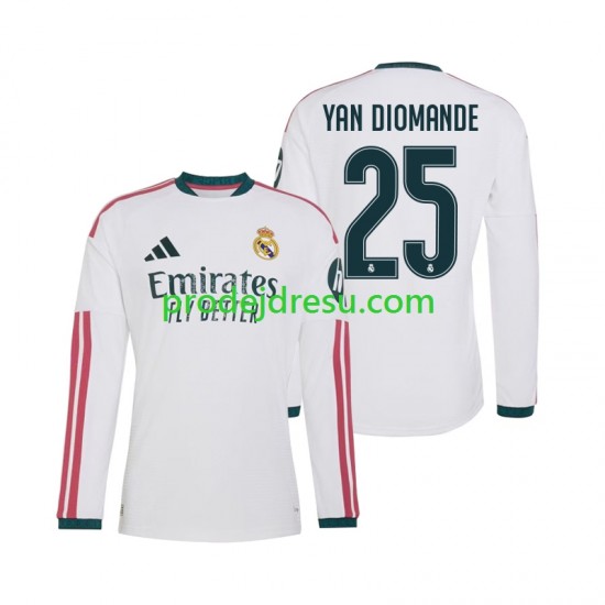 Real Madrid Dresy Fotbal Yan Diomande 25 Muž Domácí 2026-2027 Dlouhý rukáv