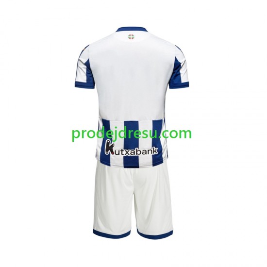 Real Sociedad Dresy Fotbal Dětský Domácí 2026-2027 Krátký rukáv