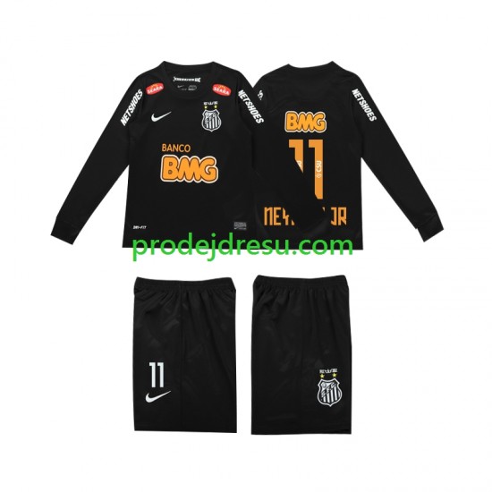 Dresy Fotbal Santos NEYMAR JR 11 Classic 2012 2013 Retro Dětský Venkovní Dlouhý rukáv