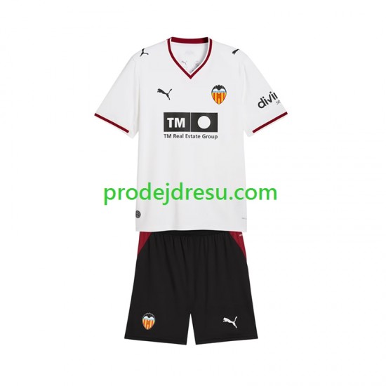 Valencia CF Dresy Fotbal Dětský Domácí 2026-2027 Krátký rukáv