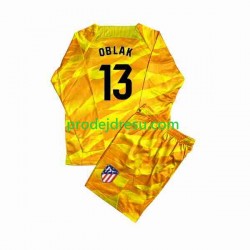 Atlético Madrid Dresy Fotbal Jan Oblak 13 Orangecolor Brankářské Dětský 2023-2024 Dlouhý rukáv