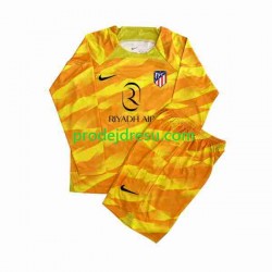 Atlético Madrid Dresy Fotbal Orangecolor Brankářské Dětský 2023-2024 Dlouhý rukáv