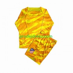 Atlético Madrid Dresy Fotbal Orangecolor Brankářské Dětský 2023-2024 Dlouhý rukáv