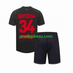 Bayer 04 Leverkusen Dresy Fotbal Granit Xhaka 34 Dětský Domácí 2023-2024 Krátký rukáv