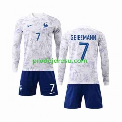 Francie Dresy Fotbal Griezmann 7 Dětský Venkovní World Cup 2022 Dlouhý rukáv