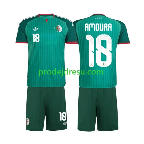 Alžírsko Dresy Fotbal Mohamed Amoura 18 Dětský Venkovní 2026 Krátký rukáv
