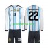 Argentina Dresy Fotbal Franco Mastantuono 22 Dětský Domácí World Cup 2026 Dlouhý rukáv