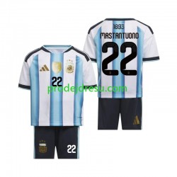 Argentina Dresy Fotbal Franco Mastantuono 22 Dětský Domácí World Cup 2026 Krátký rukáv