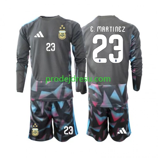 Argentina Dresy Fotbal Emiliano Martinez 23 Brankářské Dětský Domácí World Cup 2026 Dlouhý rukáv
