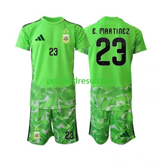 Argentina Dresy Fotbal Emiliano Martinez 23 Brankářské Dětský Alternativní World Cup 2026 Krátký rukáv