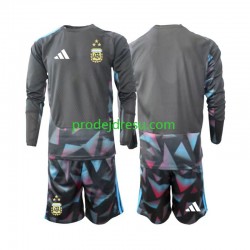 Argentina Dresy Fotbal Brankářské Dětský Domácí World Cup 2026 Dlouhý rukáv