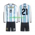 Argentina Dresy Fotbal Jose Manuel Lopez 21 Dětský Domácí World Cup 2026 Dlouhý rukáv