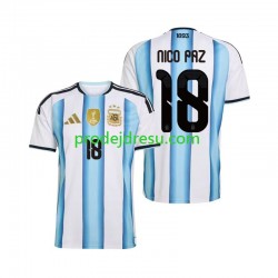 Argentina Dresy Fotbal Nico Paz 18 Muž Domácí World Cup 2026 Krátký rukáv