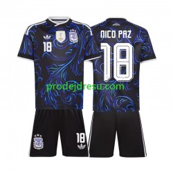 Argentina Dresy Fotbal Nico Paz 18 Dětský Venkovní World Cup 2026 Krátký rukáv