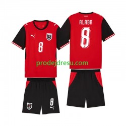 Rakousko Dresy Fotbal David Alaba 8 Dětský Domácí World Cup 2026 Krátký rukáv