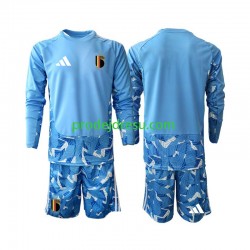 Belgie Dresy Fotbal Brankářské Dětský Domácí World Cup 2026 Dlouhý rukáv