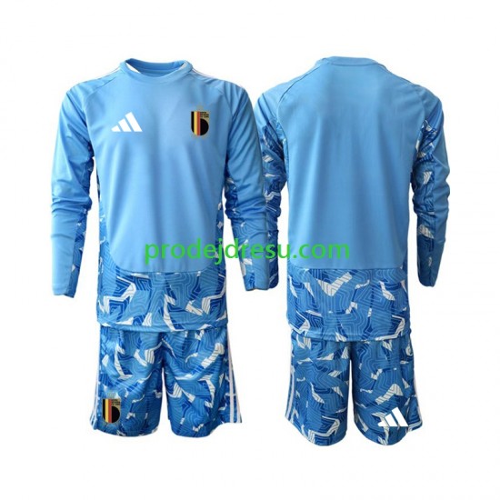 Belgie Dresy Fotbal Brankářské Dětský Domácí World Cup 2026 Dlouhý rukáv
