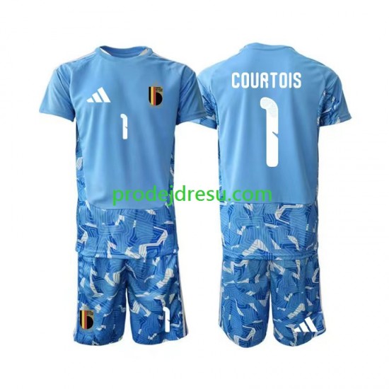 Belgie Dresy Fotbal Thibaut Courtois 1 Brankářské Dětský Domácí World Cup 2026 Krátký rukáv