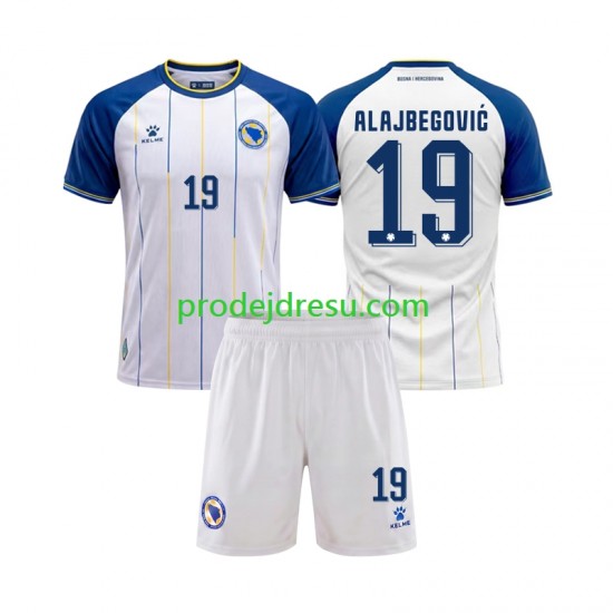 Bosna a Hercegovina Dresy Fotbal Kerim Alajbegovic 19 Dětský Venkovní World Cup 2026 Krátký rukáv