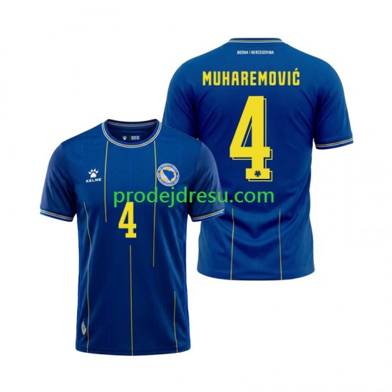 Bosna a Hercegovina Dresy Fotbal Tarik Muharemovic 4 Muž Domácí World Cup 2026 Krátký rukáv