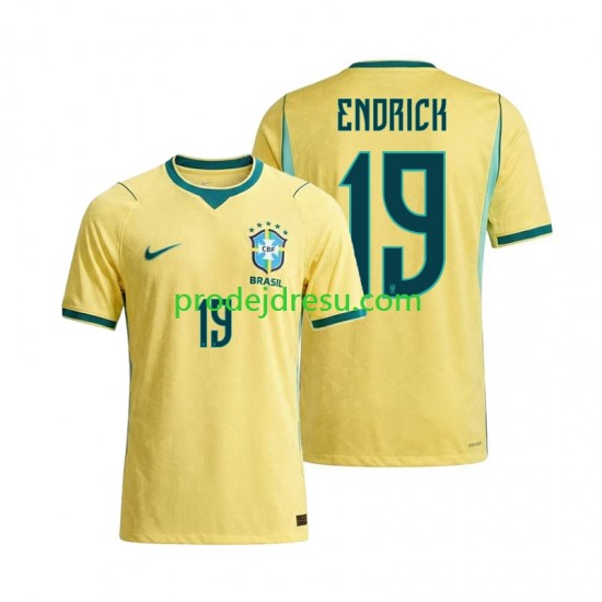 Brazílie Dresy Fotbal Endrick 19 Muž Domácí World Cup 2026 Krátký rukáv