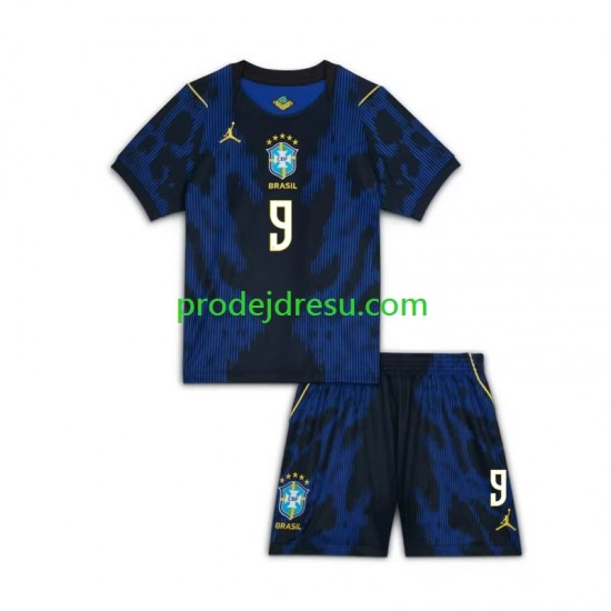Brazílie Dresy Fotbal Matheus Cunha 9 Chidlren Venkovní World Cup 2026 Krátký rukáv