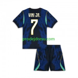 Brazílie Dresy Fotbal Vinicius Junior 7 Dětský Venkovní World Cup 2026 Krátký rukáv