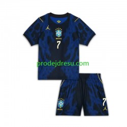 Brazílie Dresy Fotbal Vinicius Junior 7 Dětský Venkovní World Cup 2026 Krátký rukáv