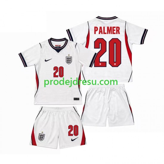 Anglie Dresy Fotbal Cole Palmer 20 Dětský Domácí World Cup 2026 Krátký rukáv