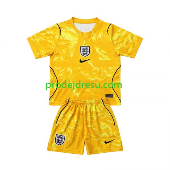 Anglie Dresy Fotbal Brankářské Dětský Čtvrtý World Cup 2026 Krátký rukáv