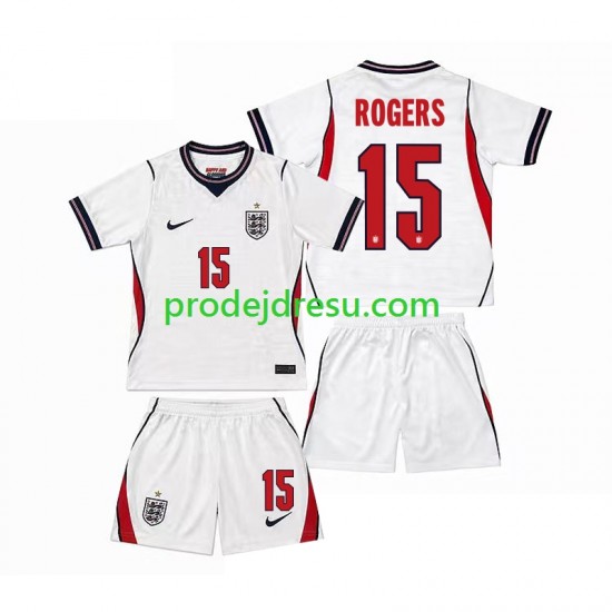 Anglie Dresy Fotbal Morgan Rogers 15 Dětský Domácí World Cup 2026 Krátký rukáv