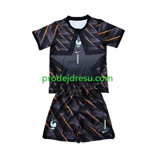 Francie Dresy Fotbal Brice Samba 1 Brankářské Dětský Domácí World Cup 2026 Krátký rukáv