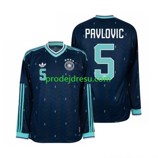 Německo Dresy Fotbal Aleksandar Pavlovic 5 Muž Venkovní World Cup 2026 Dlouhý rukáv