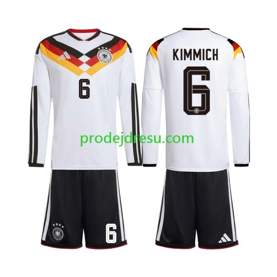 Německo Dresy Fotbal Joshua Kimmich 6 Dětský Domácí World Cup 2026 Dlouhý rukáv