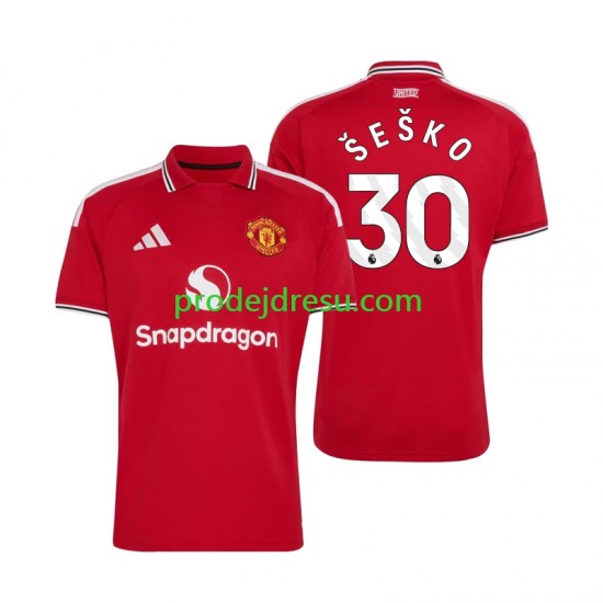 Manchester United Dresy Fotbal Benjamin Sesko 30 Muž Domácí 2026-2027 Krátký rukáv