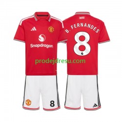 Manchester United Dresy Fotbal Bruno Fernandes 8 Dětský Domácí 2026-2027 Krátký rukáv