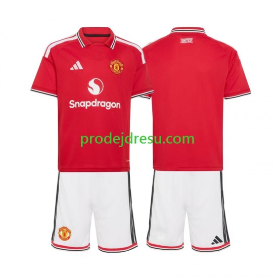 Manchester United Dresy Fotbal Dětský Domácí 2026-2027 Krátký rukáv