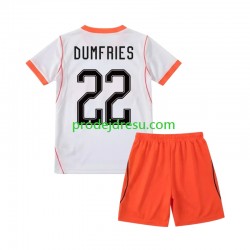 Nizozemsko Dresy Fotbal Denzel Dumfries 22 Dětský Venkovní World Cup 2026 Krátký rukáv