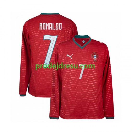 Portugalsko Dresy Fotbal Cristiano Ronaldo 7 Muž Domácí World Cup 2026 Dlouhý rukáv