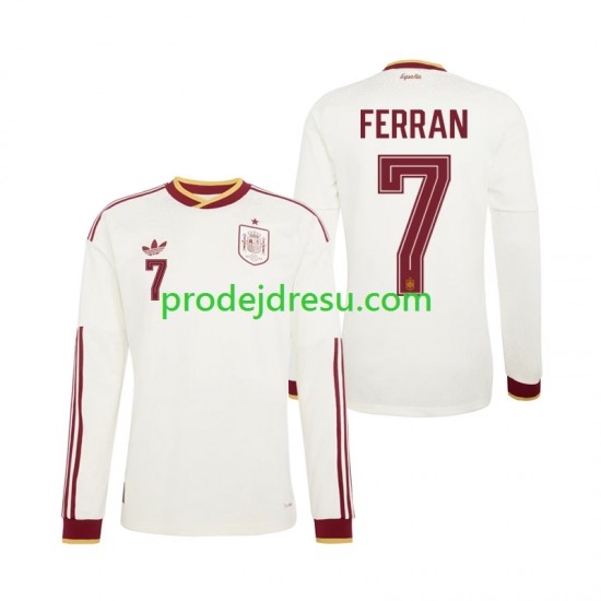 Španělsko Dresy Fotbal Ferran Torres 7 Muž Venkovní World Cup 2026 Dlouhý rukáv