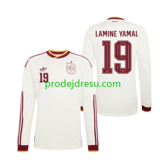 Španělsko Dresy Fotbal Lamine Yamal 19 Muž Venkovní World Cup 2026 Dlouhý rukáv