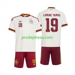 Španělsko Dresy Fotbal Lamine Yamal 19 Dětský Venkovní World Cup 2026 Krátký rukáv