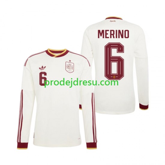 Španělsko Dresy Fotbal Mikel Merino 6 Muž Venkovní World Cup 2026 Dlouhý rukáv