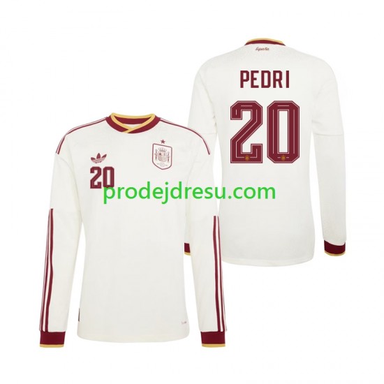 Španělsko Dresy Fotbal Pedri 20 Muž Venkovní World Cup 2026 Dlouhý rukáv
