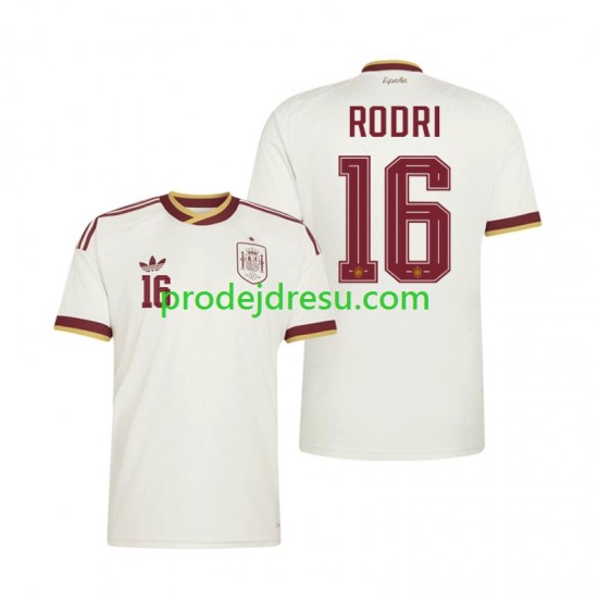 Španělsko Dresy Fotbal Rodri 16 Muž Venkovní World Cup 2026 Krátký rukáv