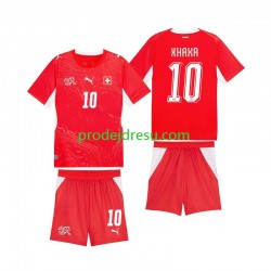 Švýcarsko Dresy Fotbal Granit Xhaka 10 Dětský Domácí World Cup 2026 Krátký rukáv