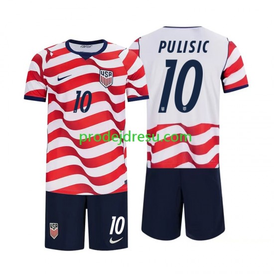 Spojené Státy Americké Dresy Fotbal Christian Pulisic 10 Dětský Domácí World Cup 2026 Krátký rukáv
