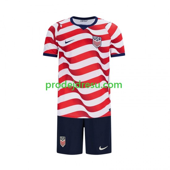 Spojené Státy Americké Dresy Fotbal Dětský Domácí World Cup 2026 Krátký rukáv